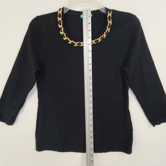 J. Mclaughlin Women's Long Sleeve Pullover  Knit Top Black Size XS - Picture 5 of 9